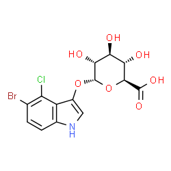 ChemSpider 2D Image | 5-bromo-4-chloro-3-indolyl alpha-D-glucuronide | C14H13BrClNO7