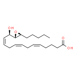 ChemSpider 2D Image | (13R)-hydroxy-(14S,15S)-epoxyicosa-(5Z,8Z,11Z)-trienoic acid | C20H32O4