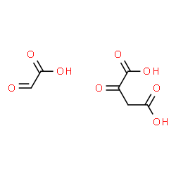 ChemSpider 2D Image | 2-Oxosuccinic acid - oxoacetic acid (1:1) | C6H6O8