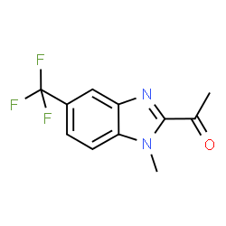 ChemSpider 2D Image | 1-[1-Methyl-5-(trifluoromethyl)-1H-benzimidazol-2-yl]ethanone | C11H9F3N2O