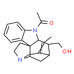 ChemSpider 2D Image | 1-(17-Hydroxycur-19-en-1-yl)ethanone | C21H26N2O2