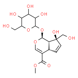 ChemSpider 2D Image | Methyl (1S,4aS,7S,7aS)-1-(hexopyranosyloxy)-7-hydroxy-7-(hydroxymethyl)-1,4a,7,7a-tetrahydrocyclopenta[c]pyran-4-carboxylate | C17H24O11
