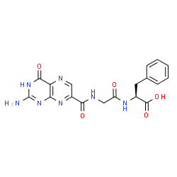 ChemSpider 2D Image | N-[(2-Amino-4-oxo-1,4-dihydro-7-pteridinyl)carbonyl]glycyl-L-phenylalanine | C18H17N7O5