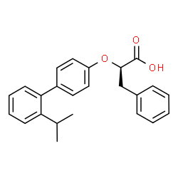 ChemSpider 2D Image | (2R)-2-[(2'-Isopropyl-4-biphenylyl)oxy]-3-phenylpropanoic acid | C24H24O3