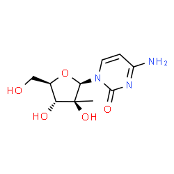ChemSpider 2D Image | 4-Amino-1-(2-C-methyl-beta-D-arabinofuranosyl)-2(1H)-pyrimidinone | C10H15N3O5