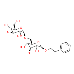 ChemSpider 2D Image | 2-Phenylethyl 6-O-alpha-L-gulopyranosyl-alpha-L-gulopyranoside | C20H30O11