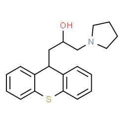 ChemSpider 2D Image | 1-(1-Pyrrolidinyl)-3-(9H-thioxanthen-9-yl)-2-propanol | C20H23NOS