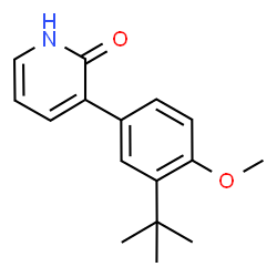 ChemSpider 2D Image | 3-(3-Tert-Butyl-4-Methoxyphenyl)pyridin-2(1h)-One | C16H19NO2