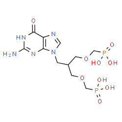 ChemSpider 2D Image | [{2-[(Guanine-9-Yl)methyl]propane-1,3-Diyl}bis(Oxymethylene)]bis(Phosphonic Acid) | C11H19N5O9P2