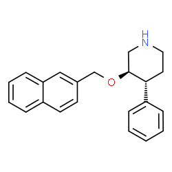 ChemSpider 2D Image | (3R,4R)-3-(2-Naphthylmethoxy)-4-phenylpiperidine | C22H23NO