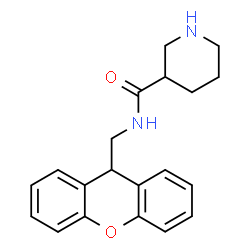 ChemSpider 2D Image | N-(9H-Xanthen-9-ylmethyl)-3-piperidinecarboxamide | C20H22N2O2