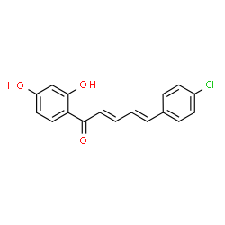 ChemSpider 2D Image | (2E,4E)-5-(4-Chlorophenyl)-1-(2,4-dihydroxyphenyl)-2,4-pentadien-1-one | C17H13ClO3