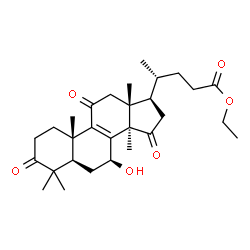 ChemSpider 2D Image | Ethyl (5alpha,7beta)-7-hydroxy-4,4,14-trimethyl-3,11,15-trioxochol-8-en-24-oate | C29H42O6