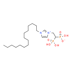 ChemSpider 2D Image | Hydrogen [2-(1-pentadecyl-1H-imidazol-3-ium-3-yl)-1-phosphonoethyl]phosphonate | C20H40N2O6P2
