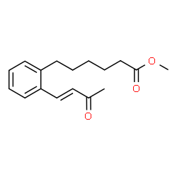 ChemSpider 2D Image | Methyl 6-{2-[(1E)-3-oxo-1-buten-1-yl]phenyl}hexanoate | C17H22O3