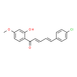 ChemSpider 2D Image | (2E,4E)-5-(4-Chlorophenyl)-1-(2-hydroxy-4-methoxyphenyl)-2,4-pentadien-1-one | C18H15ClO3
