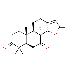 ChemSpider 2D Image | (3aS,3bS,5aR,9aS,9bR)-3b,6,6,9a-Tetramethyl-3a,3b,5a,6,8,9,9a,9b,10,11-decahydrophenanthro[1,2-b]furan-2,4,7(5H)-trione | C20H26O4