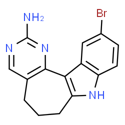 ChemSpider 2D Image | 11-Bromo-5,6,7,8-tetrahydropyrimido[4',5':3,4]cyclohepta[1,2-b]indol-2-amine | C15H13BrN4