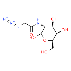 ChemSpider 2D Image | 2-[(Azidoacetyl)amino]-2-deoxy-D-glucopyranose | C8H14N4O6