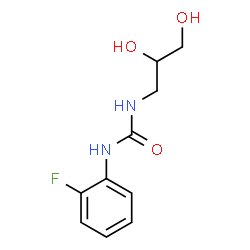 ChemSpider 2D Image | 1-(2,3-Dihydroxypropyl)-3-(2-fluorophenyl)urea | C10H13FN2O3