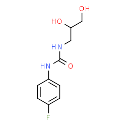 ChemSpider 2D Image | 1-(2,3-Dihydroxypropyl)-3-(4-fluorophenyl)urea | C10H13FN2O3