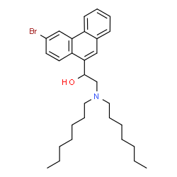 ChemSpider 2D Image | 1-(6-Bromo-9-phenanthryl)-2-(diheptylamino)ethanol | C30H42BrNO