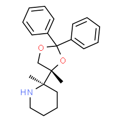 ChemSpider 2D Image | (2R)-2-Methyl-2-[(4R)-4-methyl-2,2-diphenyl-1,3-dioxolan-4-yl]piperidine | C22H27NO2
