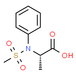 ChemSpider 2D Image | N-(Methylsulfonyl)-N-phenyl-L-alanine | C10H13NO4S