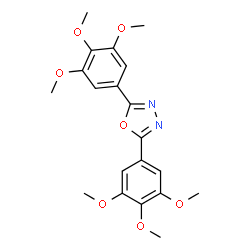 ChemSpider 2D Image | 2,5-Bis(3,4,5-trimethoxyphenyl)-1,3,4-oxadiazole | C20H22N2O7