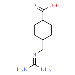 ChemSpider 2D Image | 4-[[(Aminoiminomethyl)amino]methyl]cyclohexanecarboxylic acid | C9H17N3O2