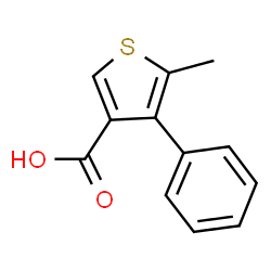 ChemSpider 2D Image | 5-Methyl-4-phenyl-3-thiophenecarboxylic acid | C12H10O2S