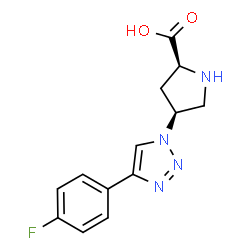 ChemSpider 2D Image | (4S)-4-[4-(4-Fluorophenyl)-1H-1,2,3-triazol-1-yl]-L-proline | C13H13FN4O2