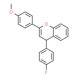 ChemSpider 2D Image | 4-(4-Fluorophenyl)-2-(4-methoxyphenyl)-4H-chromene | C22H17FO2