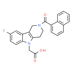ChemSpider 2D Image | Setipiprant | C24H19FN2O3