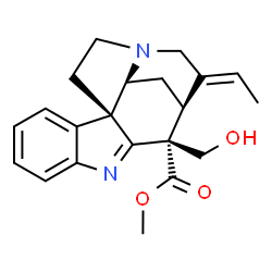 ChemSpider 2D Image | Methyl (16alpha,19E)-16-(hydroxymethyl)-1,2-didehydrocur-19-en-17-oate | C21H24N2O3