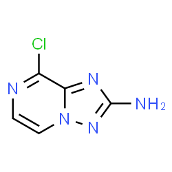 ChemSpider 2D Image | 8-Chloro[1,2,4]triazolo[1,5-a]pyrazin-2-amine | C5H4ClN5