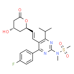 ChemSpider 2D Image | Rosuvastatin Lactone | C22H26FN3O5S