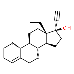 ChemSpider 2D Image | (8R,9S,10R,13S,14S,17R)-13-Ethyl-17-ethynyl-2,3,6,7,8,9,10,11,12,13,14,15,16,17-tetradecahydro-1H-cyclopenta[a]phenanthren-17-ol | C21H30O