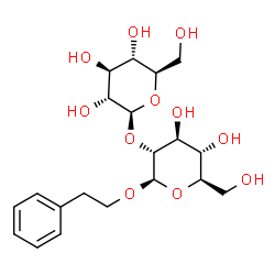 ChemSpider 2D Image | 2-Phenylethyl 2-O-beta-D-glucopyranosyl-beta-D-glucopyranoside | C20H30O11