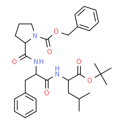 ChemSpider 2D Image | 2-Methyl-2-propanyl 1-[(benzyloxy)carbonyl]prolylphenylalanylleucinate | C32H43N3O6