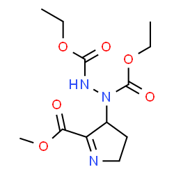 ChemSpider 2D Image | Diethyl 1-[5-(methoxycarbonyl)-3,4-dihydro-2H-pyrrol-4-yl]-1,2-hydrazinedicarboxylate | C12H19N3O6