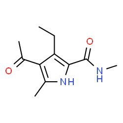 ChemSpider 2D Image | 4-Acetyl-3-ethyl-N,5-dimethyl-1H-pyrrole-2-carboxamide | C11H16N2O2