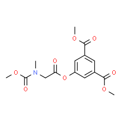 ChemSpider 2D Image | Dimethyl 5-{[N-(methoxycarbonyl)-N-methylglycyl]oxy}isophthalate | C15H17NO8