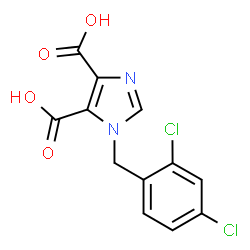 ChemSpider 2D Image | 1-(2,4-Dichlorobenzyl)-1H-imidazole-4,5-dicarboxylic acid | C12H8Cl2N2O4