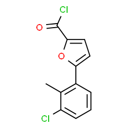 ChemSpider 2D Image | 5-(3-Chloro-2-methylphenyl)-2-furoyl chloride | C12H8Cl2O2