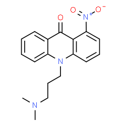 ChemSpider 2D Image | 10-[3-(Dimethylamino)propyl]-1-nitro-9(10H)-acridinone | C18H19N3O3