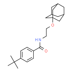 ChemSpider 2D Image | N-[2-(Adamantan-1-yloxy)ethyl]-4-tert-butylbenzamide | C23H33NO2