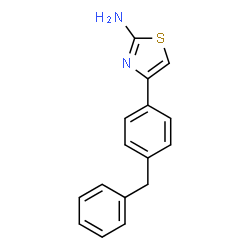 ChemSpider 2D Image | 4-(4-Benzylphenyl)-1,3-thiazol-2-amine | C16H14N2S