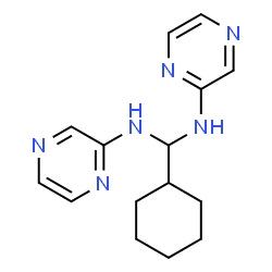 ChemSpider 2D Image | Cyclohexyl-N,N-di(2-pyrazinyl)methanediamine | C15H20N6