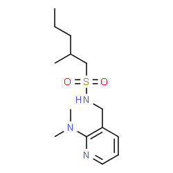 ChemSpider 2D Image | N-{[2-(Dimethylamino)-3-pyridinyl]methyl}-2-methyl-1-pentanesulfonamide | C14H25N3O2S